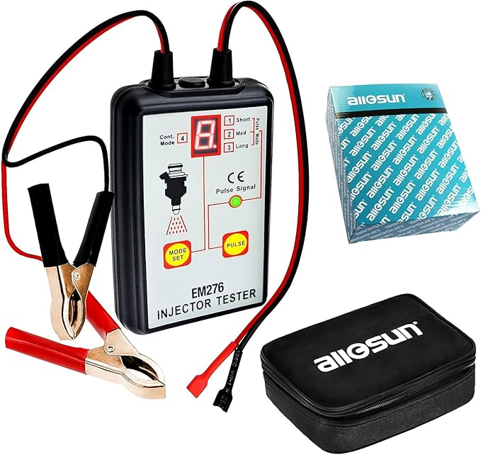 ALLOSUN Fuel Injector Cleaner Tester & Adapter DIY Cleaning Tool Kit Set (Fuel Injector Tester)