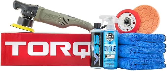 Chemical Guys, 10FX Random Orbital Polisher One-Step Correction Kit, 8-Pc | 10FX polisher with one-step pads