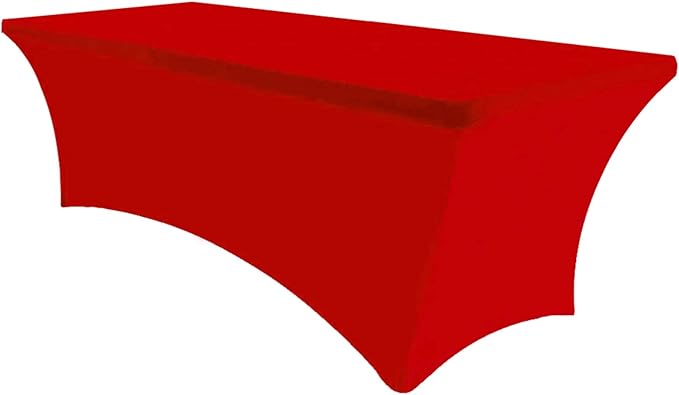 Eurmax USA Rectangular Fitted Spandex Table Covers 6ft Tablecloth Wedding Event Patio Table Decorations