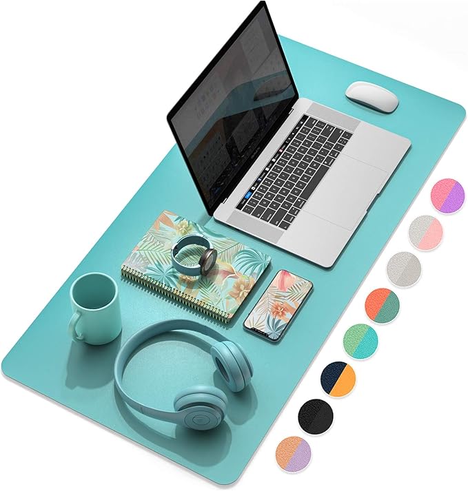YSAGi Desk Pad, Desk Mat, 31.5" x 15.7" Laptop Leather Desk Pad Protector, Large Leather Desk Blotter